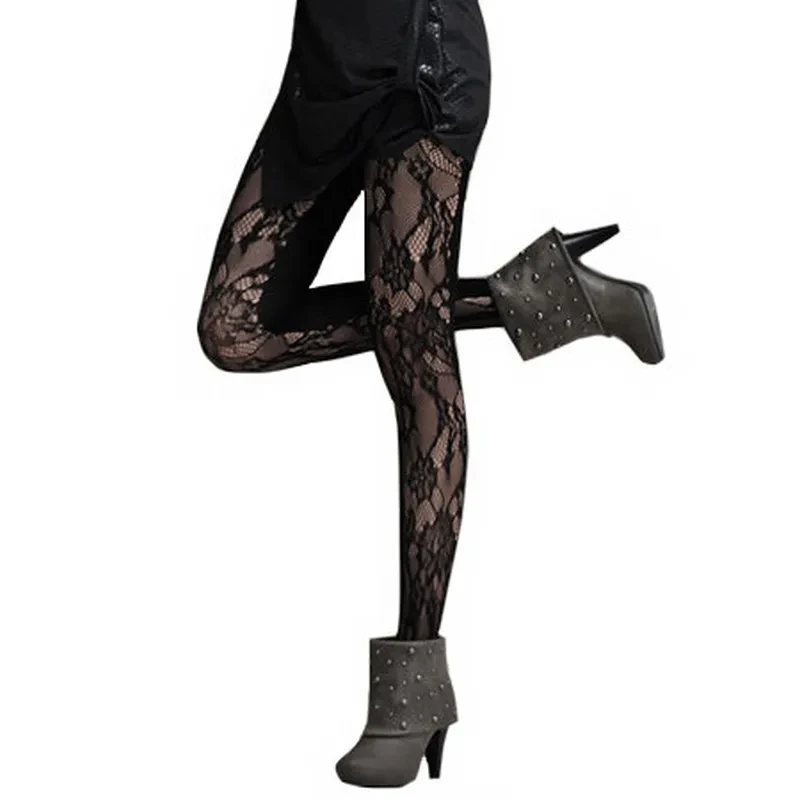 Fashion Jacquard Pantyhose, Front with Mesh Boa Pattern